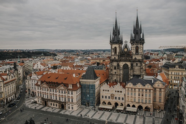 výhled na centrum Prahy